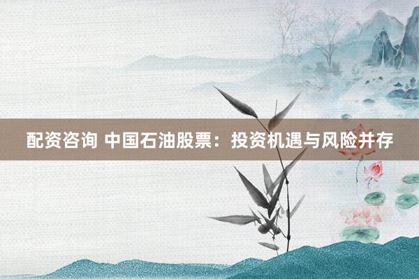 配资咨询 中国石油股票：投资机遇与风险并存